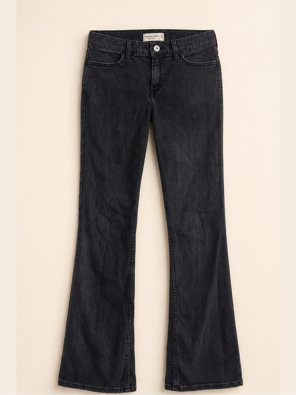 Abercrombie Kids Black Low Rise Boot Jeans 15/16 Adjustable Waist EUC